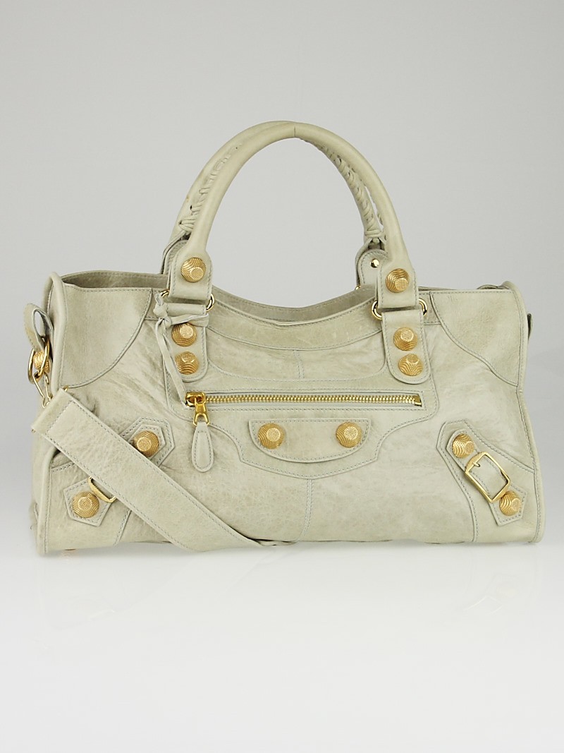 Balenciaga Sahara Lambskin Leather Giant 21 Gold Part Time Bag