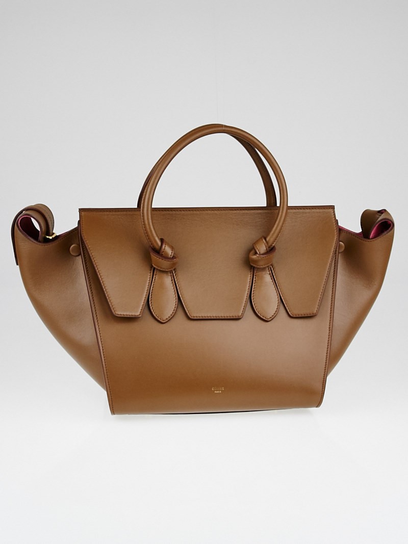 Celine Camel Palmelatto Calfskin Leather Mini Tie Tote Bag
