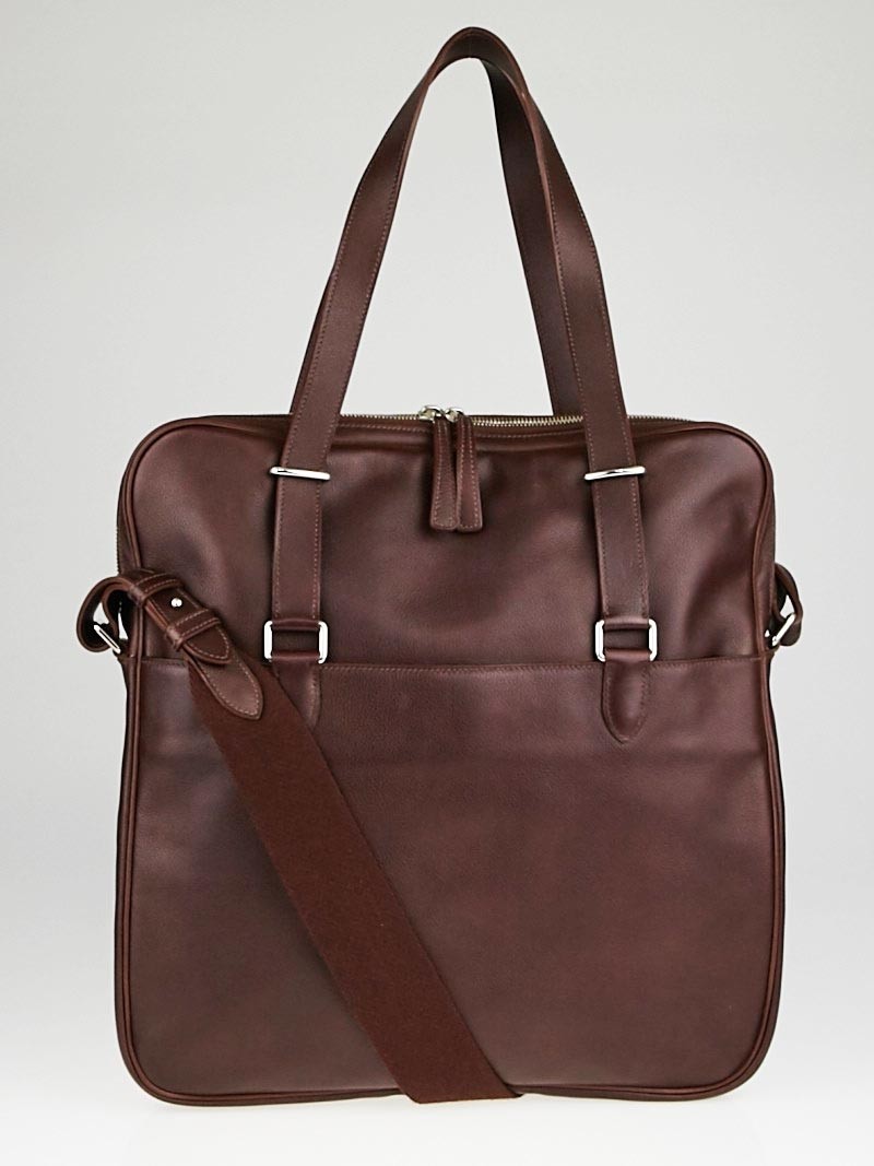 Hermes Havane Evergrain Leather Hebdo Bag