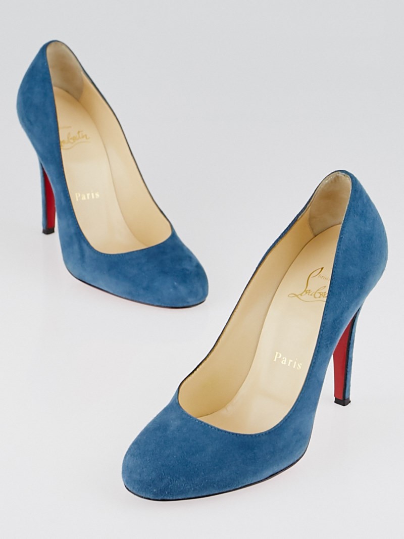 Christian Louboutin Turquin Suede Ron Ron 100 Pumps Size 5.5 36
