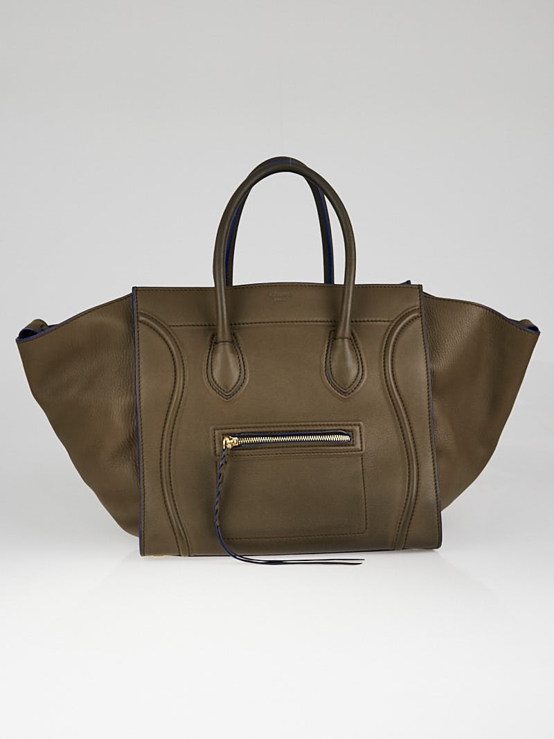 Celine Anthracite Calfskin Leather Medium Phantom Luggage Tote Bag