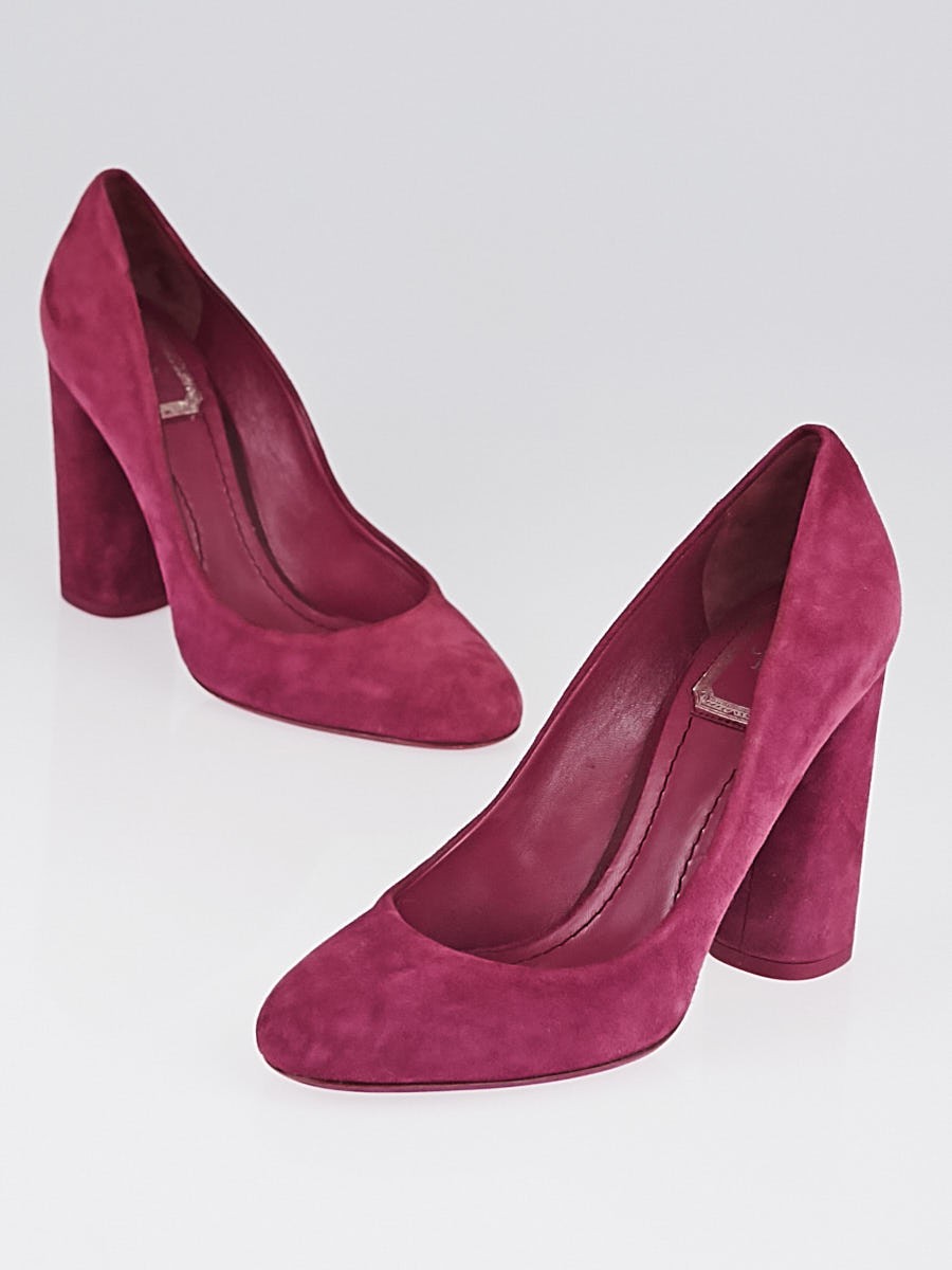 Christian Dior Red Suede Pumps Size 6 36.5