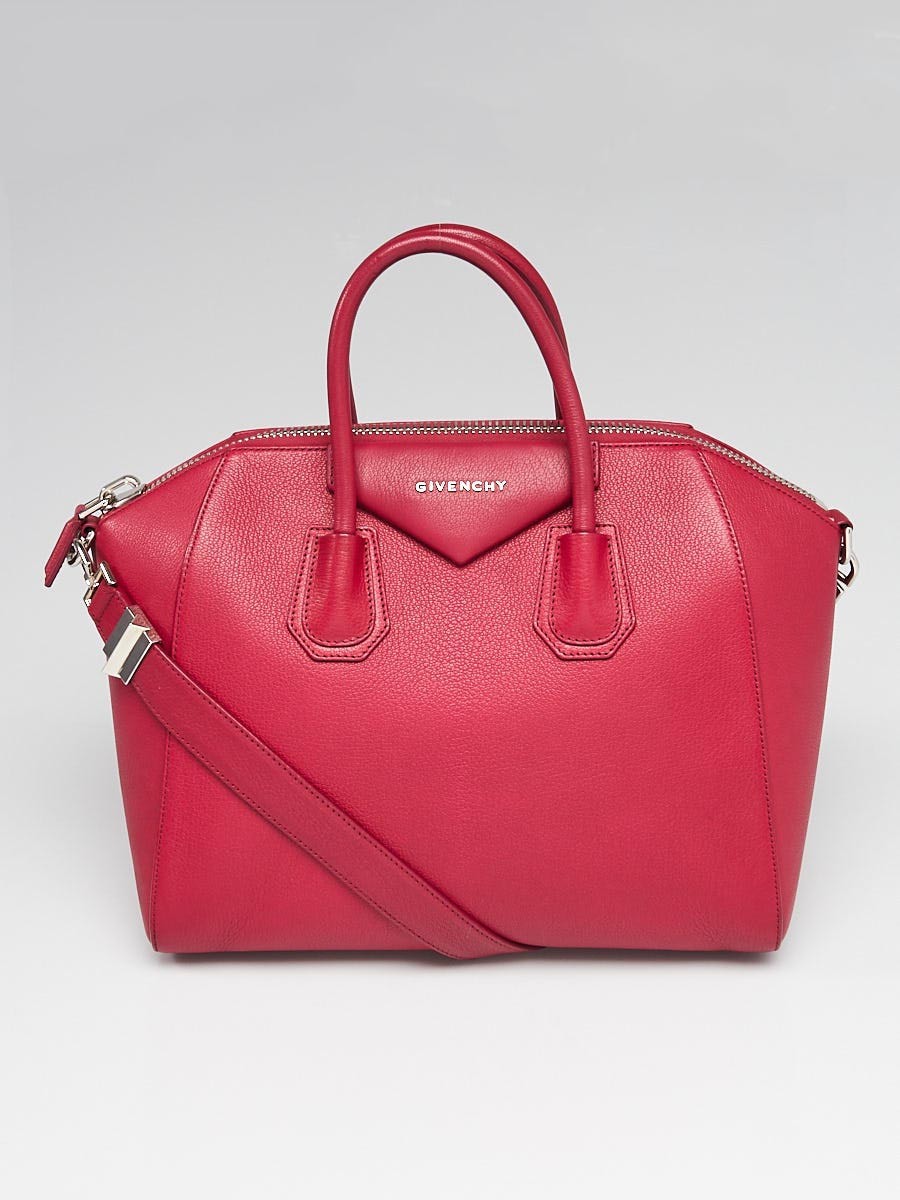 Givenchy Magenta Sugar Goatskin Leather Medium Antigona Bag
