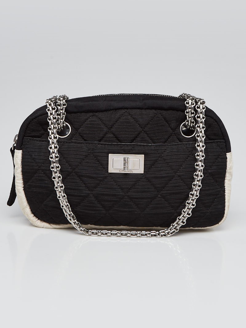 Chanel Black Ivory Quilted Nylon Reissue Small Camera Case Bag