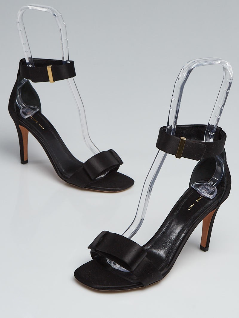 Celine Black Satin Bow Sandal Size 5.5 36