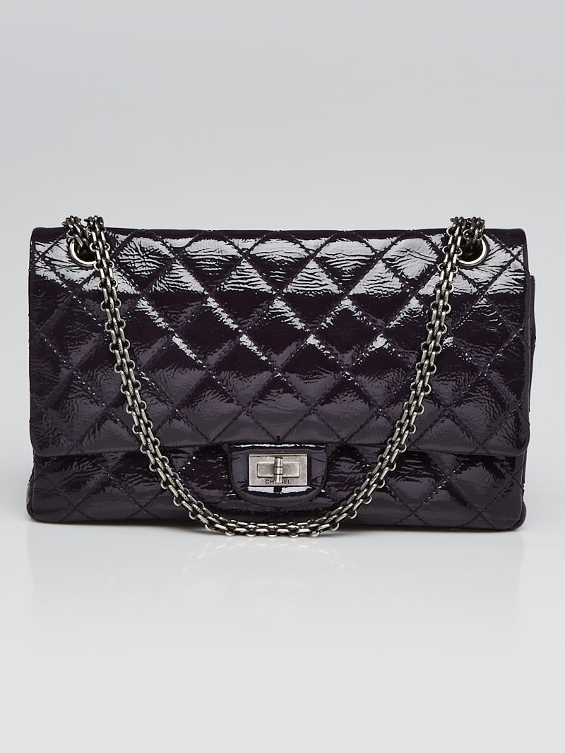 Chanel Purple 2.55 Reissue Quilted Classic Patent Leather 226 Flap Bag