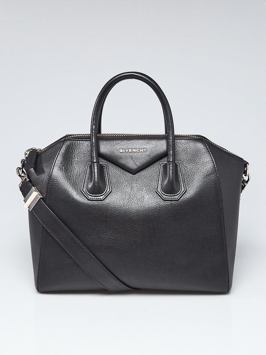 Givenchy Black Sugar Goatskin Leather Medium Antigona Bag