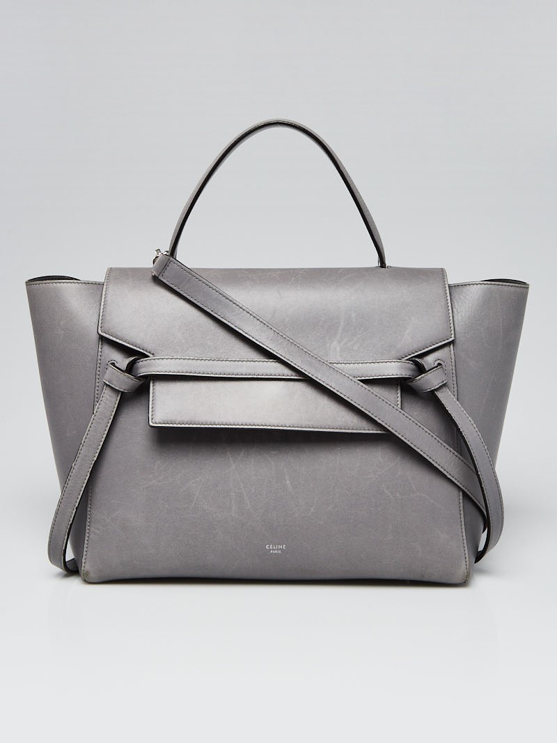 Celine Grey Smooth Leather Mini Belt Bag