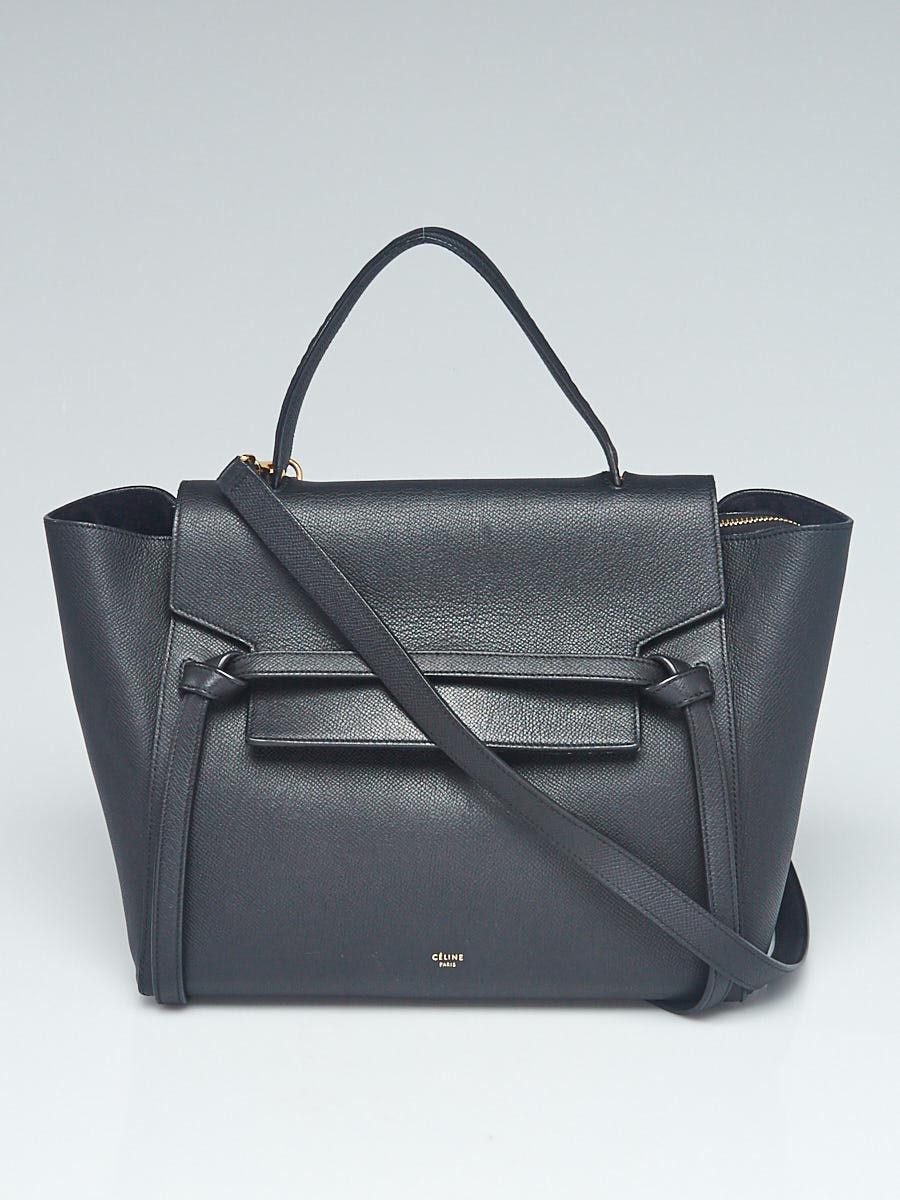 Celine Black Grained Calfskin Leather Micro Belt Bag