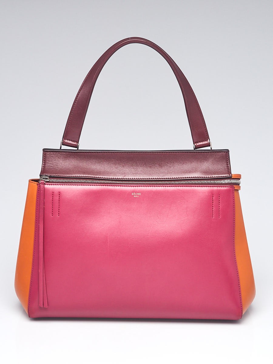 Celine Tri-Colored Smooth Calfskin Leather Medium Edge Bag