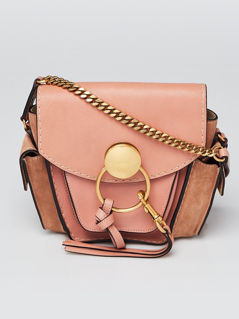 Chloe Pink Leather Jodie Crossbody Bag
