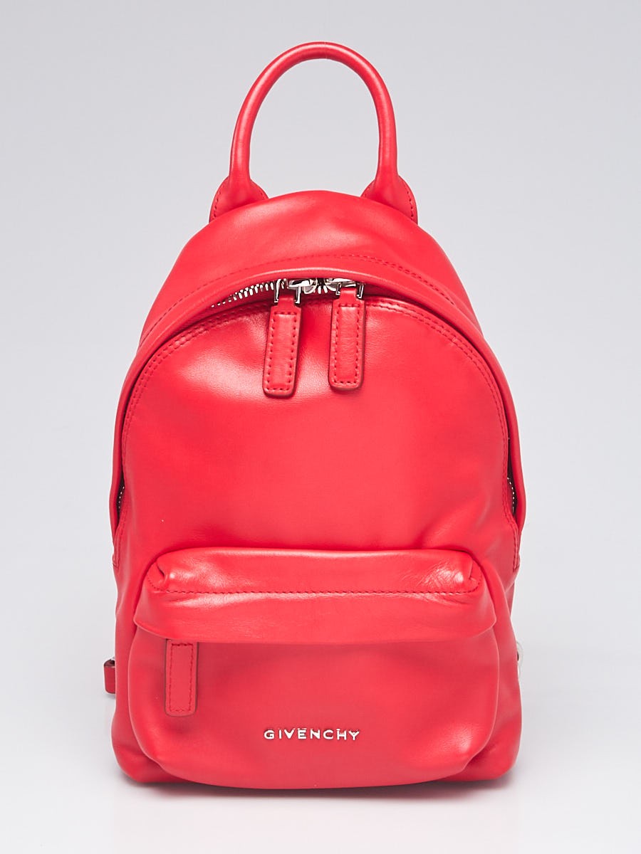 Givenchy Red Leather Mini Backpack Bag