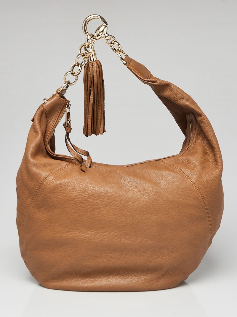 Gucci Brown Leather Sienna Medium Horsebit Hobo Bag
