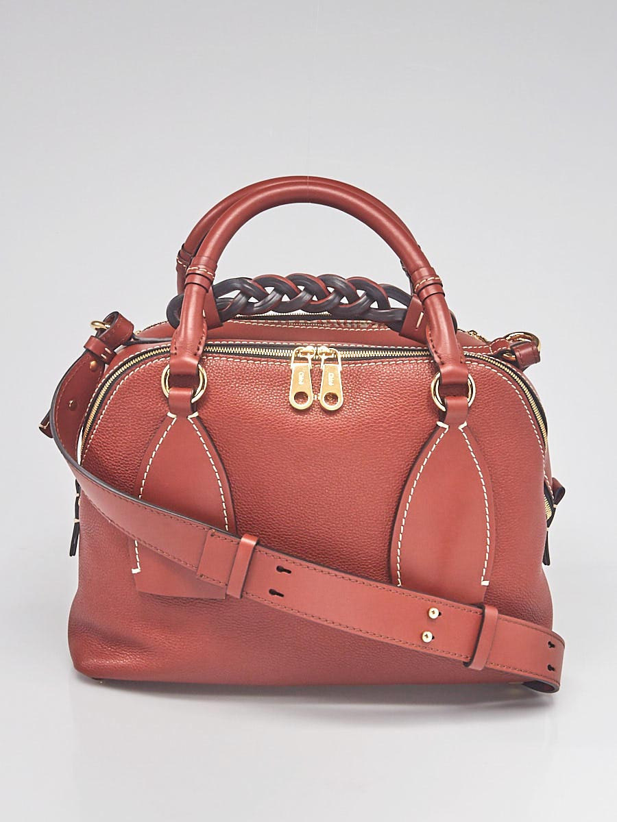 Chloe Sepia Brown Leather Daria Medium Shoulder Bag