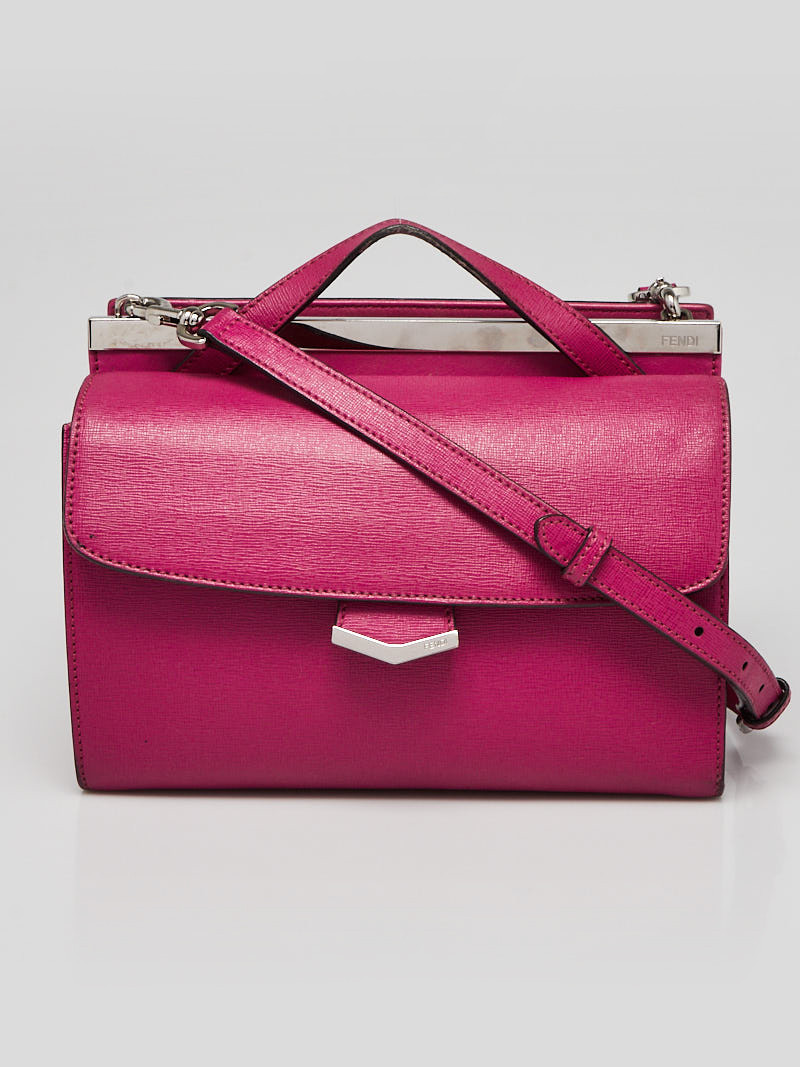 Fendi Purple Saffiano Leather Demi Jour Small Bag 8BT245