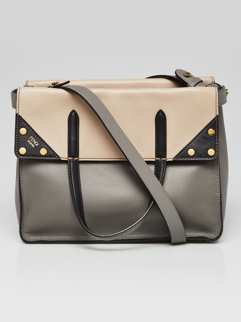 Fendi Tri-Color Grace Leather Medium Flip Bag 8BT302