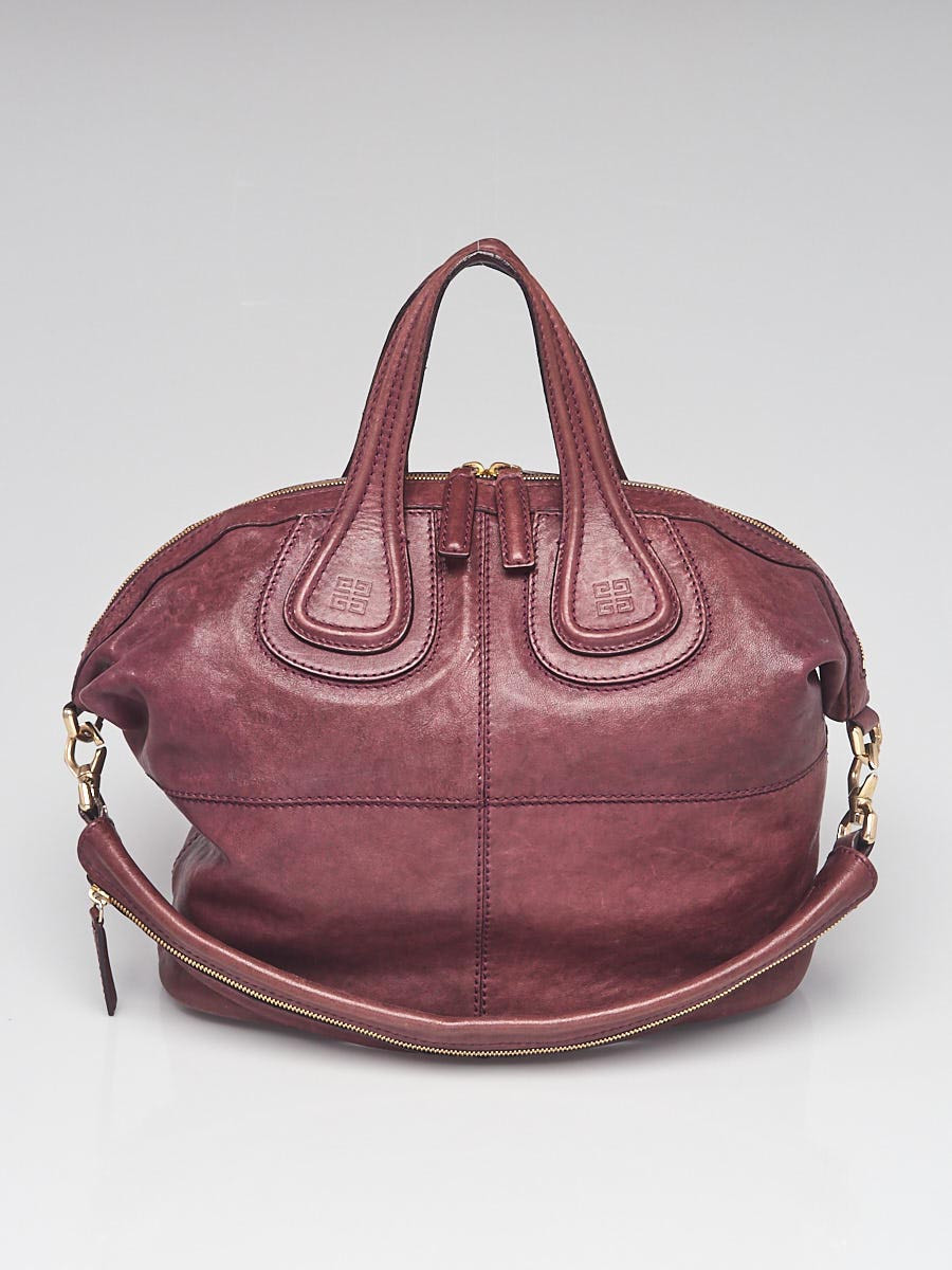 Givenchy Purple Lambskin Leather Medium Nightingale Bag