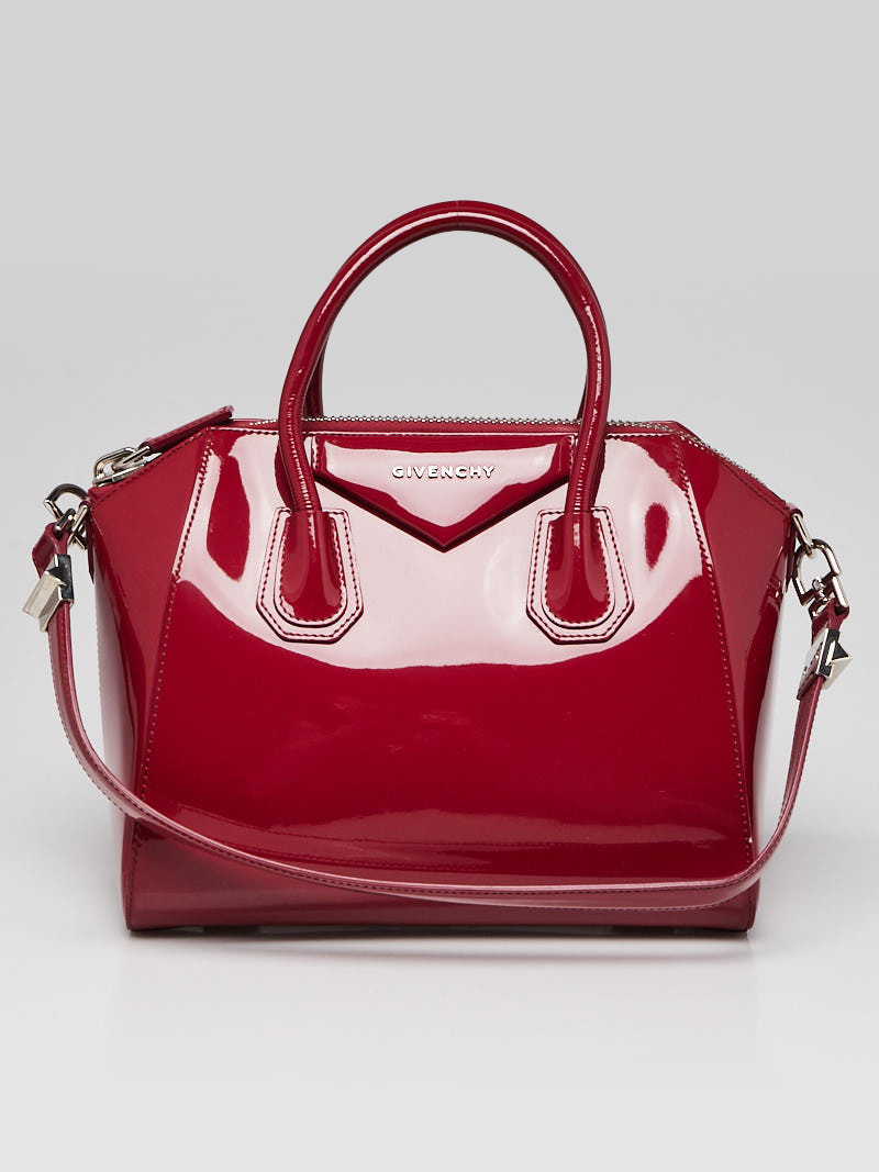 Givenchy Dark Pink Patent Leather Small Antigona Bag