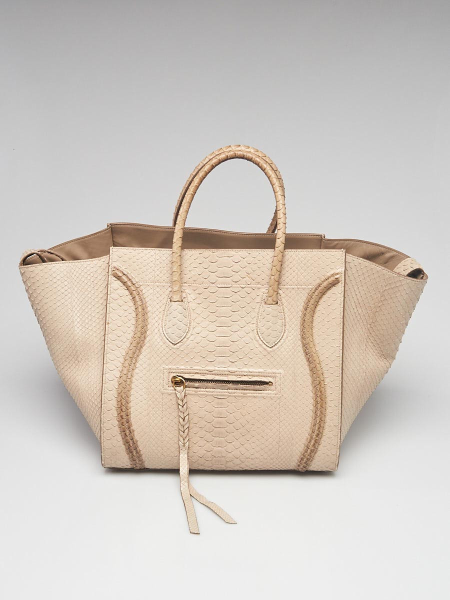 Celine Grey Python Medium Phantom Luggage Tote Bag