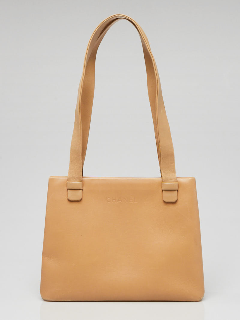 Chanel Beige Leather Small Shoulder Bag