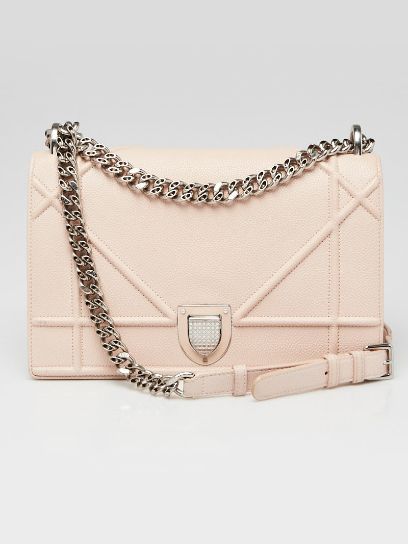 Christian Dior Pink Lambskin Leather Diorama Medium Flap Bag