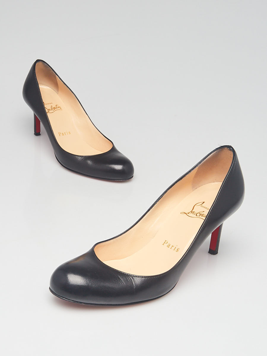 Christian Louboutin Black Leather Simple 70 Pumps Size 5.5 36