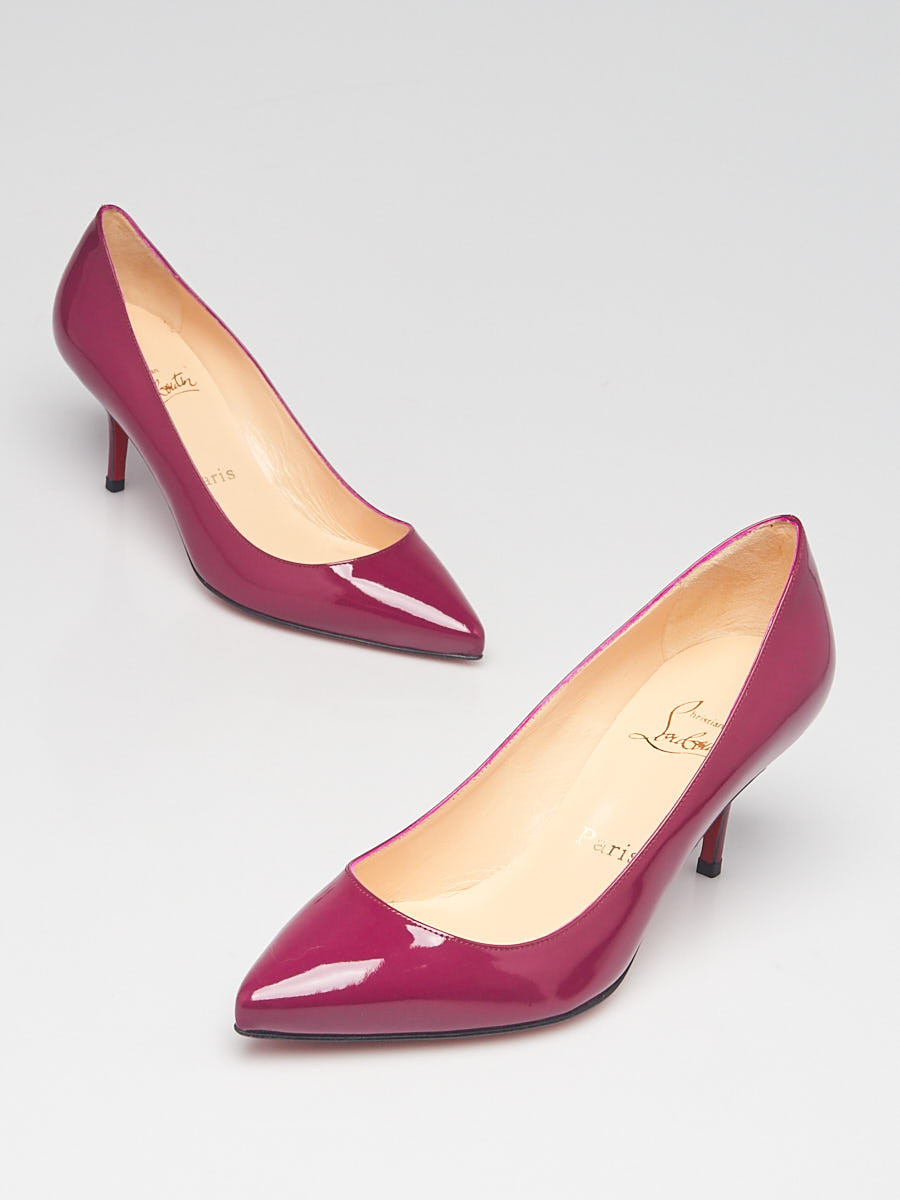 Christian Louboutin Purple Patent Leather Sharka 70 Pumps Size 7.5 38