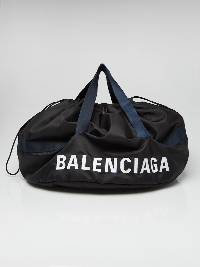 Balenciaga Black Nylon Wheel Duffle Bag