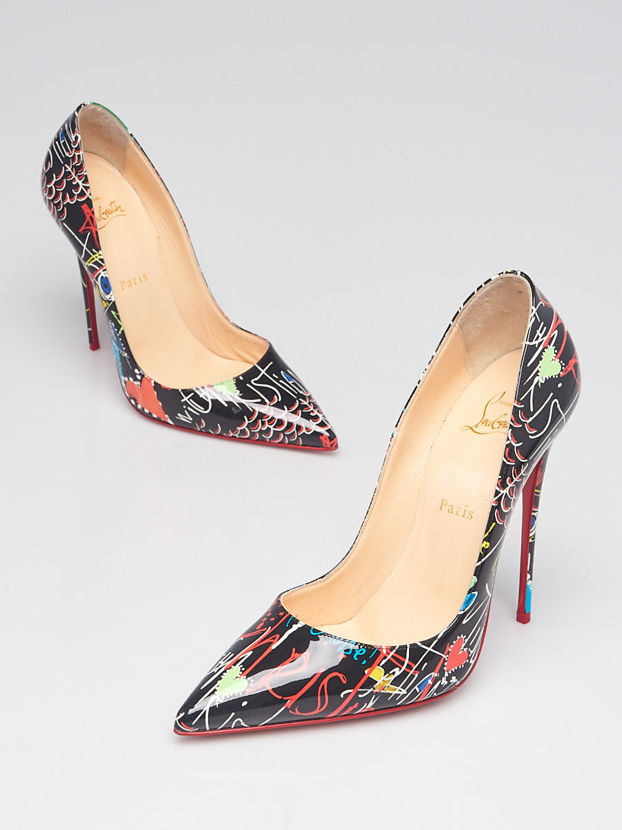 Christian Louboutin Black Flamenco Patent Leather So Kate 120 Pumps Size 4.5 35
