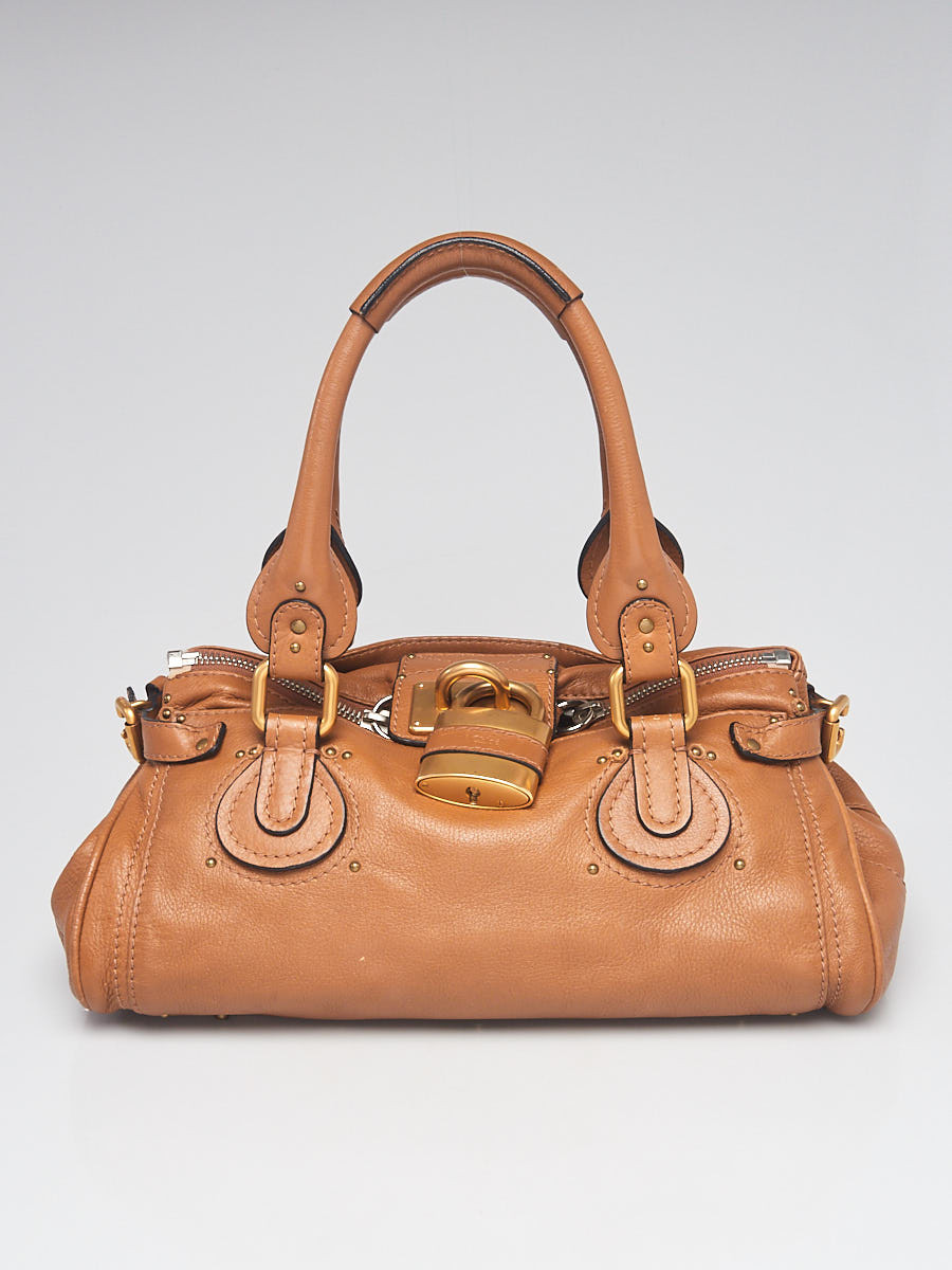 Chloe Brown Leather Paddington Medium Satchel Bag