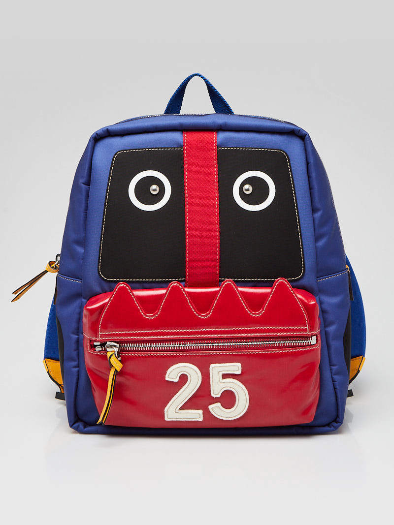 Gucci Blue Red Nylon Car Children's Backpack Bag