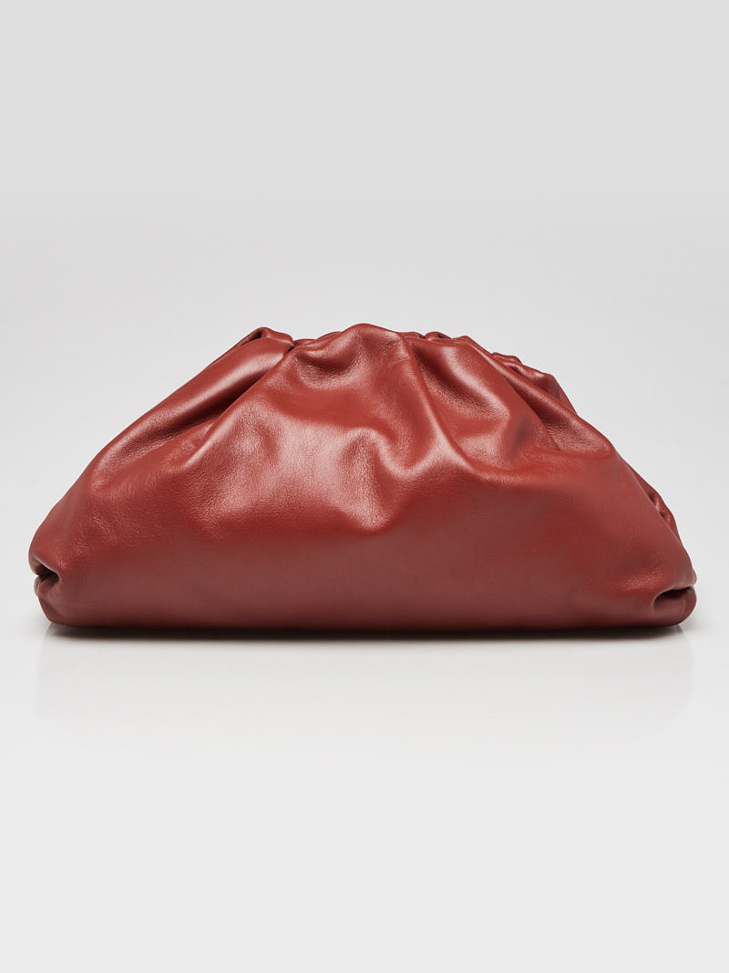 Bottega Veneta Rust Leather The Pouch Clutch Bag