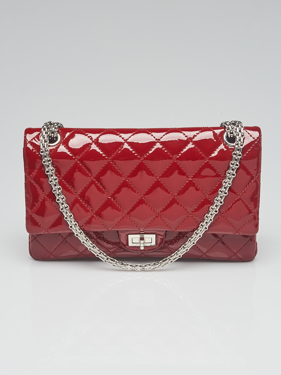 Chanel Dark Red 2.55 Reissue Quilted Patent Leather 226 Flap Bag