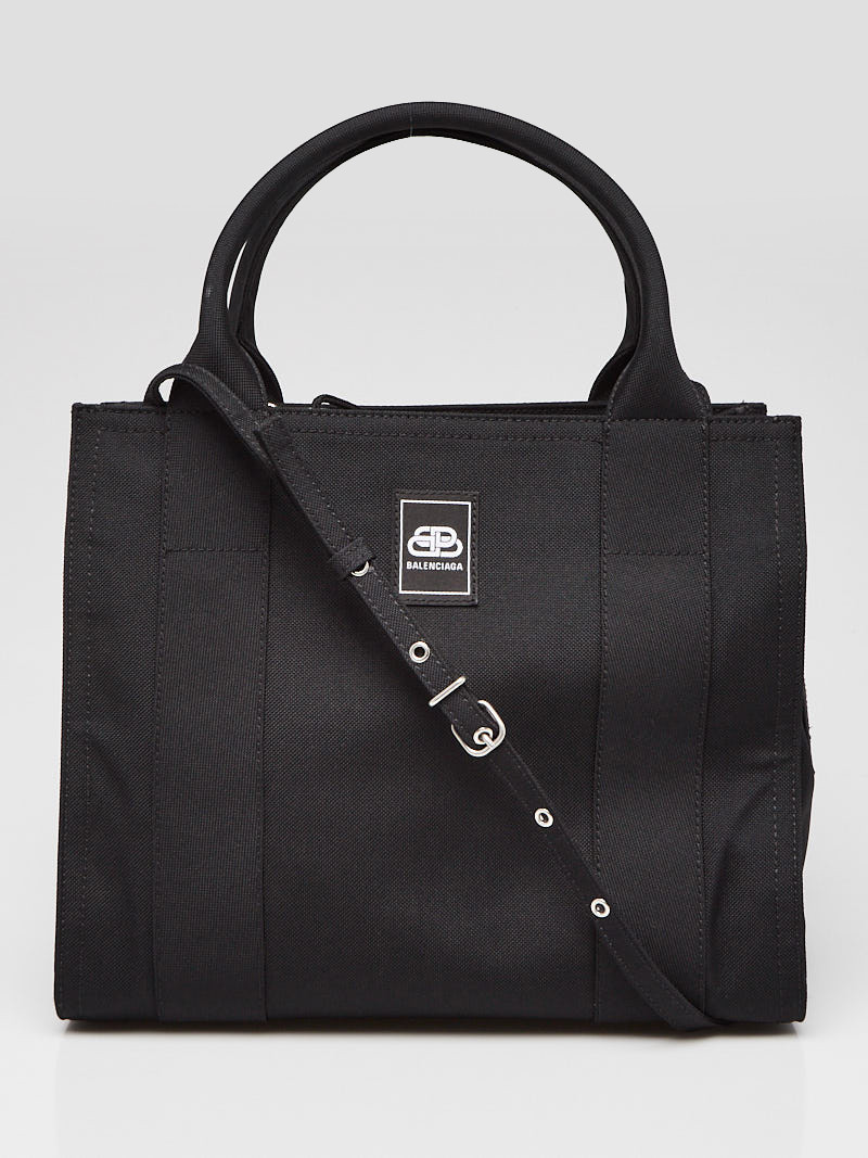 Balenciaga Black Nylon East-West Tote Bag