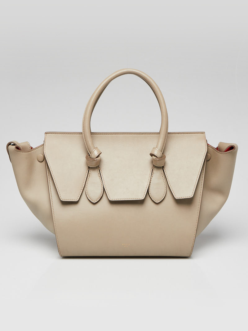 Celine Light Grey Smooth Leather Mini Tie Tote Bag