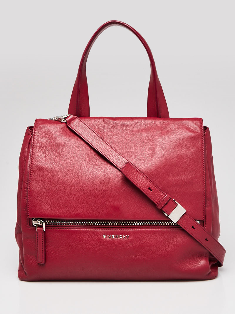 Givenchy Red Leather Pandora Pure Medium Bag