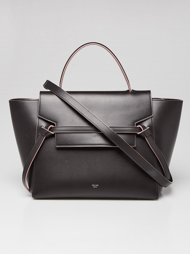 Celine Dark Grey Smooth Calfskin Leather Mini Belt Bag
