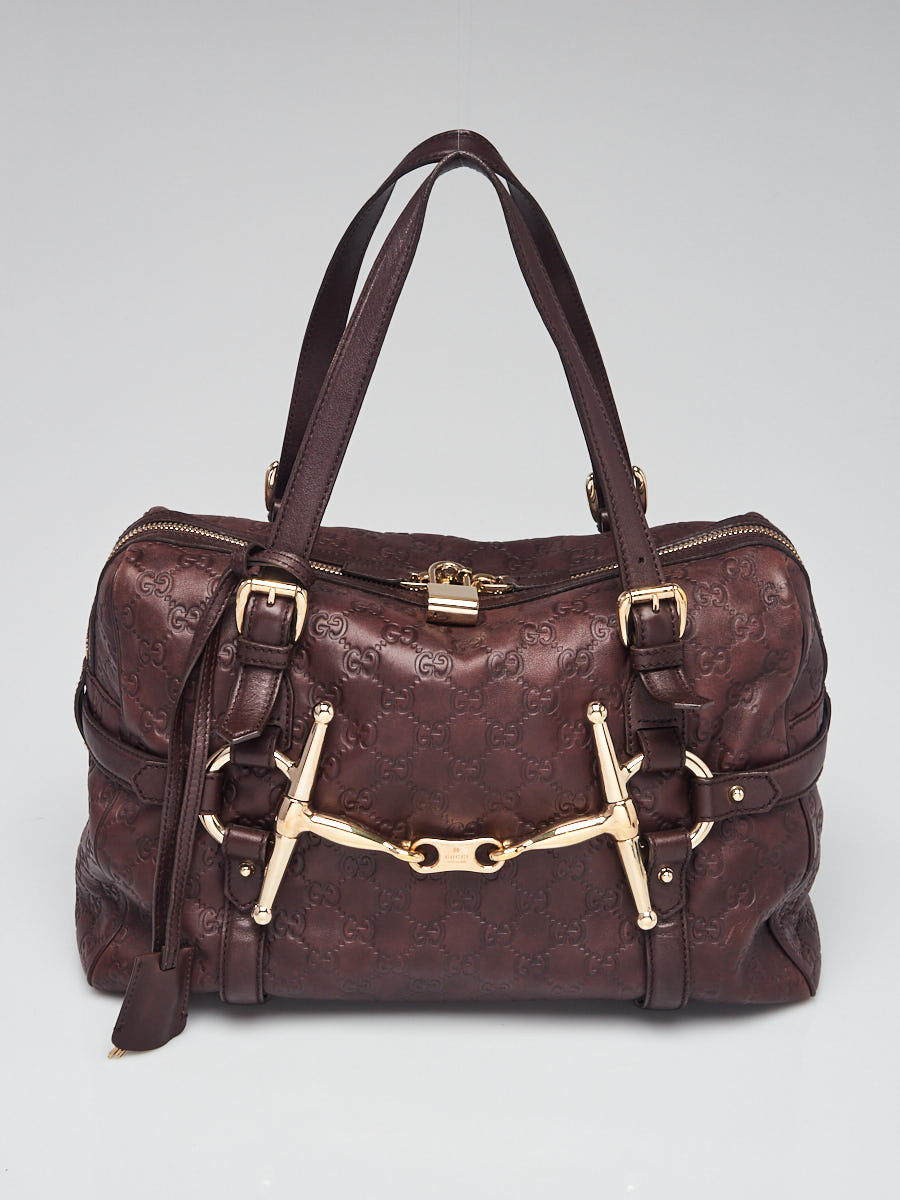 Gucci Limited Edition Brown Guccissima 85th Anniversary Medium Boston Bag