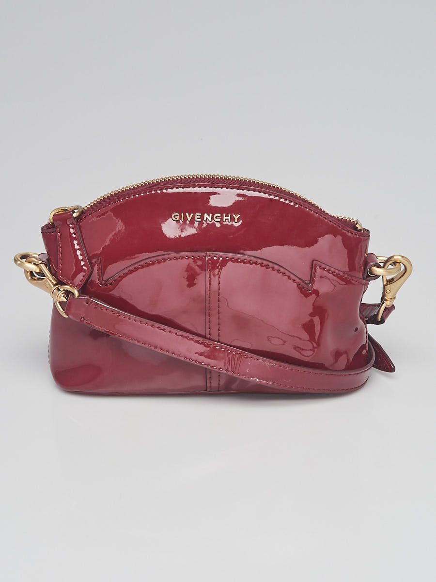 Givenchy Burgundy Patent Leather Crossbody Bag