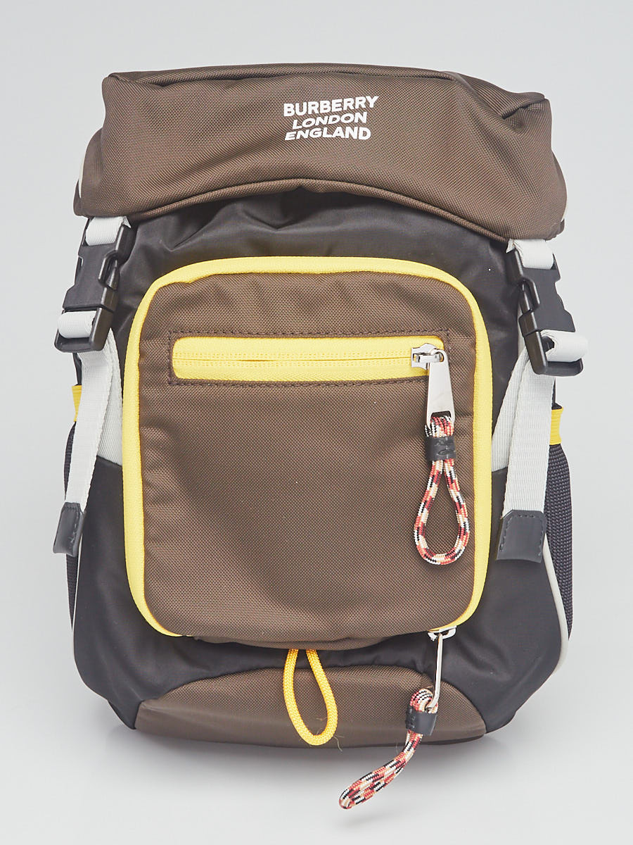 Burberry Brown Black Nylon Leo Belt Pouch Crossbody Bag