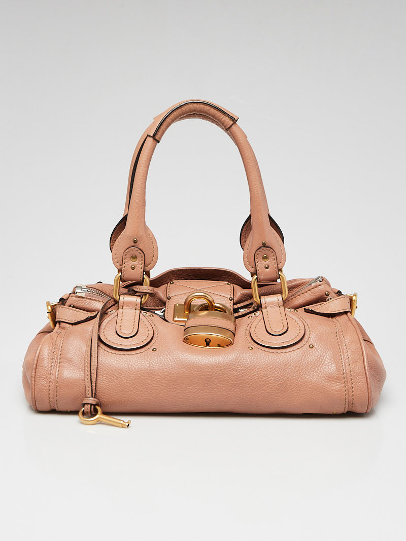 Chloe Beige Leather Paddington Medium Satchel Bag