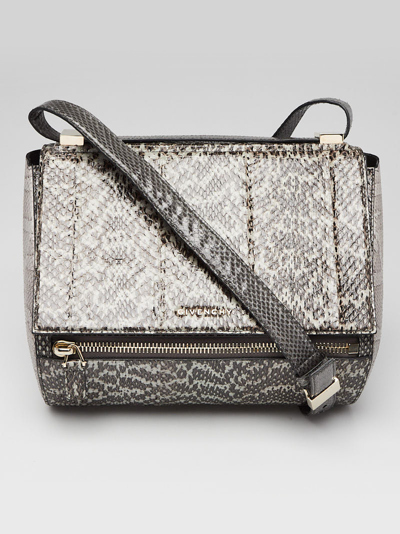 Givenchy Grey Python Pandora Box Medium Shoulder Bag
