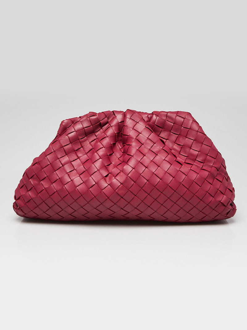 Bottega Veneta Cinnabar Intrecciato Woven Nappa The Pouch Clutch Bag