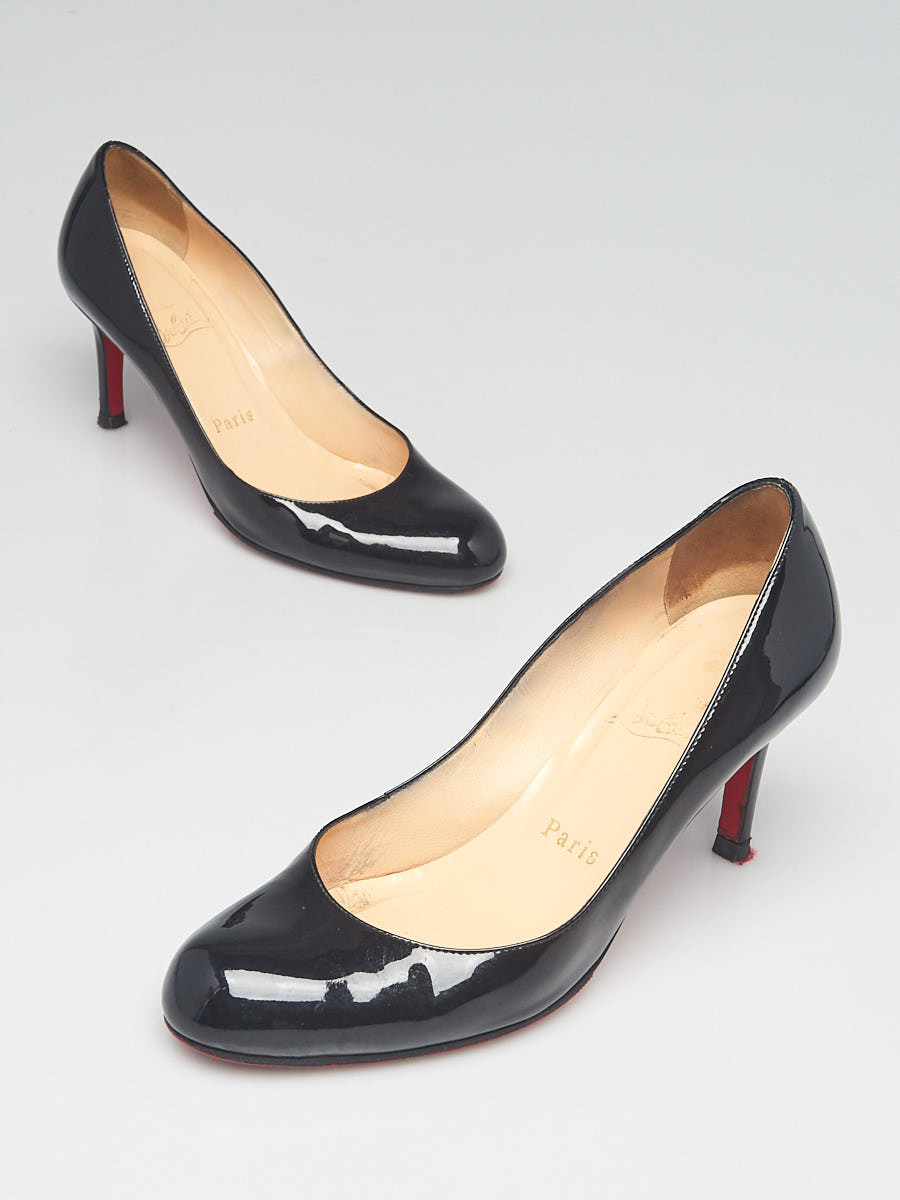 Christian Louboutin Black Patent Leather Simple 70 Pumps Size 5.5 36