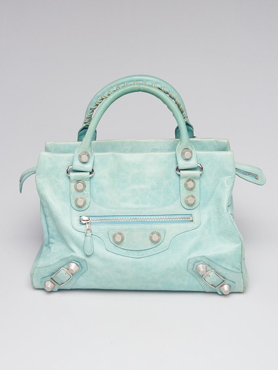 Balenciaga Maldives Lambskin Leather Giant 21 Silver Midday Bag