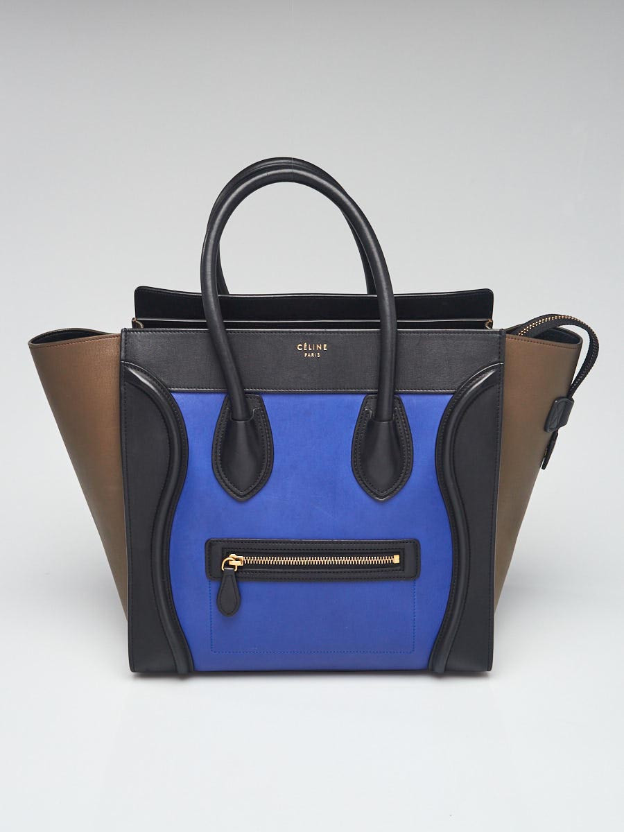 Celine Tricolor Calfskin Leather Mini Luggage Tote Bag
