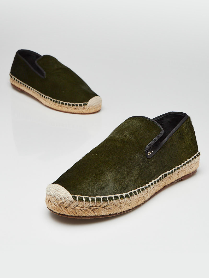Celine Forest Pony Hair Espadrille Flats Size 6.5 37