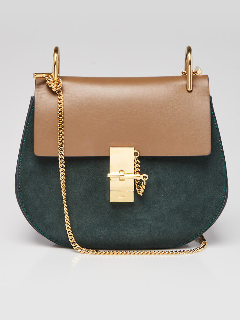 Chloe Tri-Colored Leather Suede Small Drew Bag