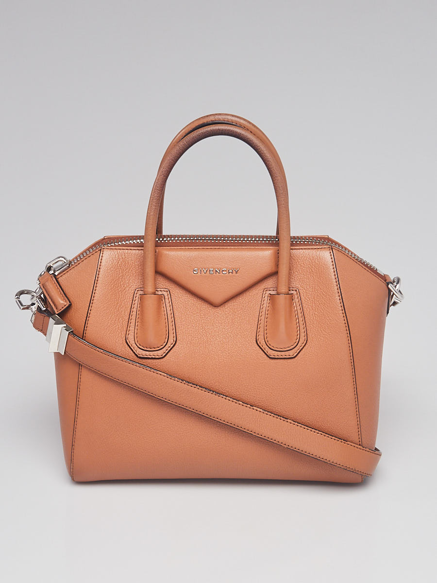 Givenchy Tobacco Brown Sugar Goatskin Leather Small Antigona Bag