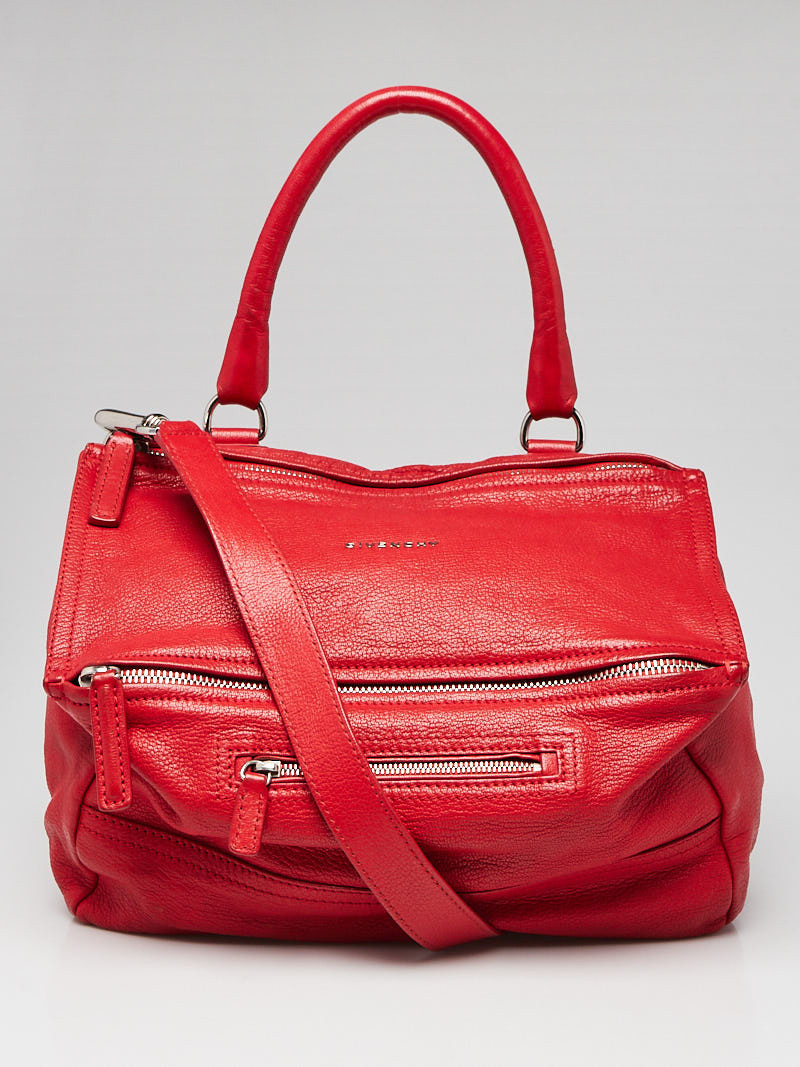 Givenchy Red Sugar Goatskin Leather Medium Pandora Bag